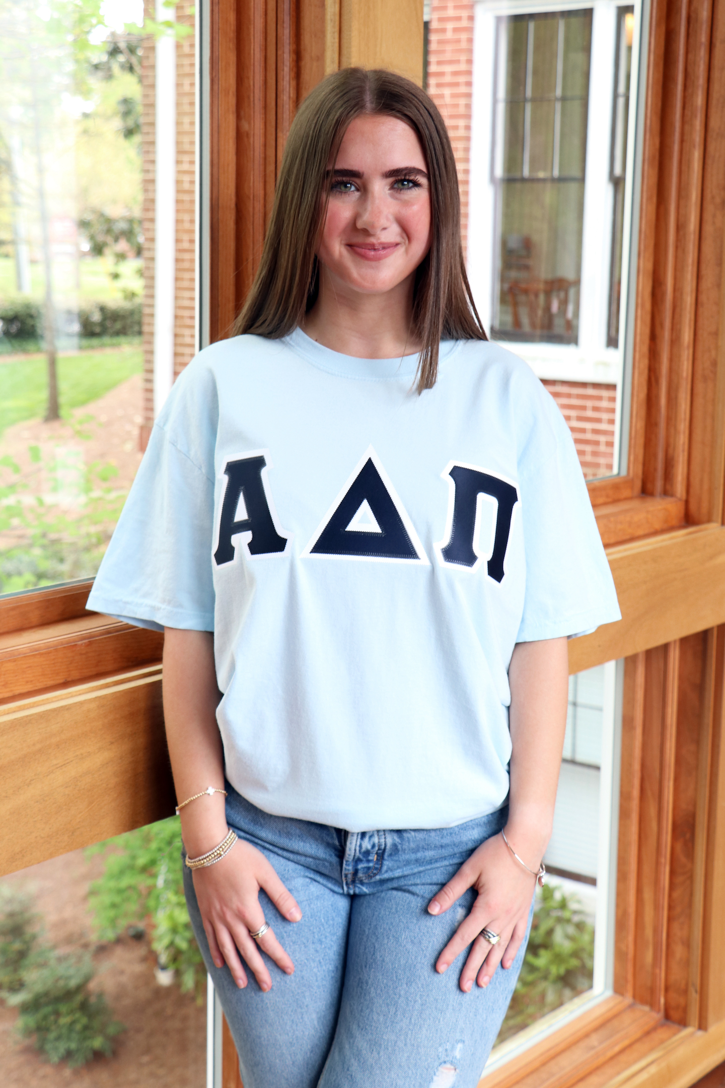 Adelphean Blue Letter Shirt