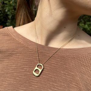 Gold Pop Tab Necklace
